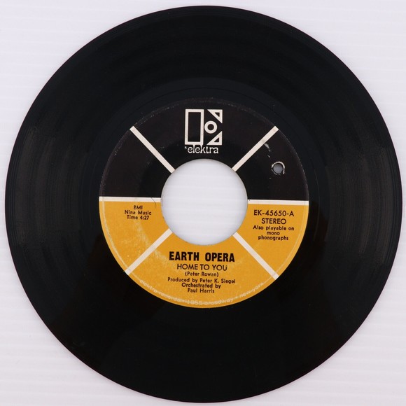 Earth Opera, Home To You/Alfie Finney 1969 Psyche 45 rpm Single Record EK-45650 - Picture 2 of 8
